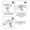 Atmosphere Prop Ripcord Sky Spin Toys Launcher Spinner Dragonfly Toy Pull Flying Ripcord  Outdoor