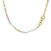 New Accessories Imitation Pearl String Opal Necklace Bohemian Trend National Wind Titanium Steel Gold Plated Chain Jewelry