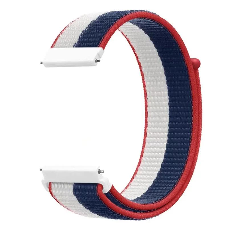 20mm Universal Kids Smart Sport Watch Band Nylon Loop Strap Adjustable Wristwatch Replacement Comfortable Children Watch Straps
