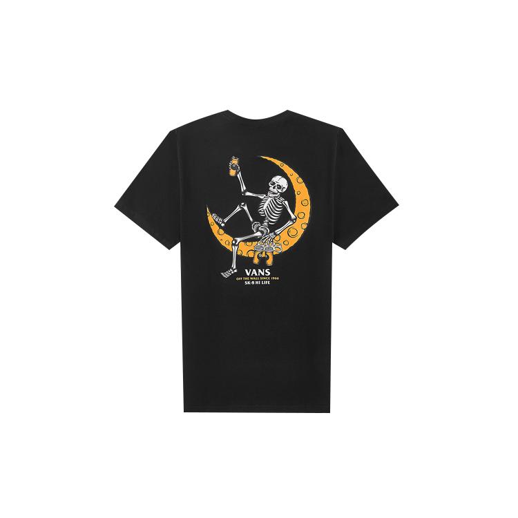 Vans T Shirts Unisex Black Crew Neck Moderate Straight Fit VN0A54IIBLK L