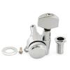 Musiclily Pro Locking Gear Hex for and Electric Chrome Left-Handed 6-In-Line Tuners, 181 Ratio, Button, 45-Degree Screw, Stratocaster, Telecaster,
