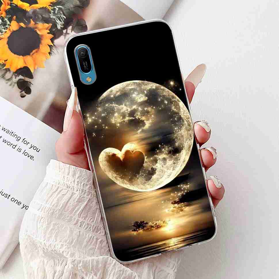 For Huawei Y6 Pro 2019 MRD-LX2 Case Fashion Flower Love Silicone TPU Shockproof Cover For Huawei Y6Pro Y16 pro 2019 Phone Cases