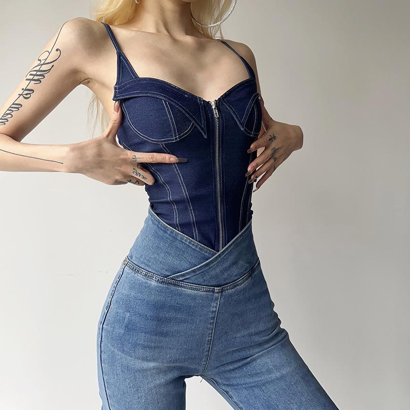 Summer Women's Street Fashion Sexy Sling Slim One-piece Women