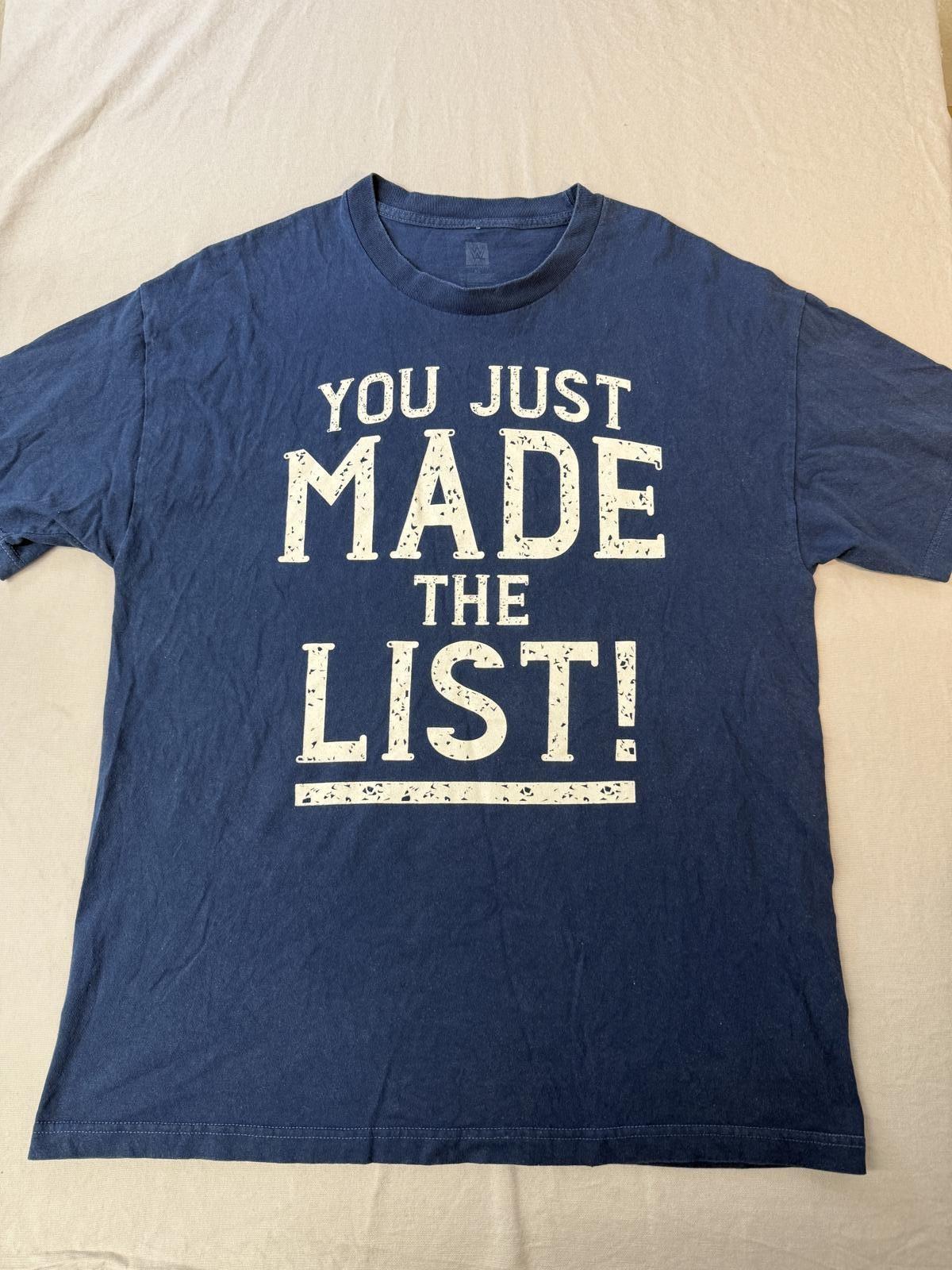 WWE Chris Jericho T-shirt List of Jericho Tee XL L