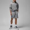 Jordan Solid Color Logo Embroidered Fleece Shorts Men Bottoms Grey DQ7470-091