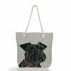 Multifunctional Dog Printed Thick Rope Shoulder Beach Bag Casual Large Capacity Handbag 7598 CLE