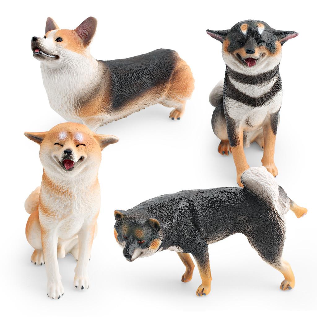Pvc Pet Dog Animal Model Figurine For Kids Learning Corgi And Shiba Inu Static Decor