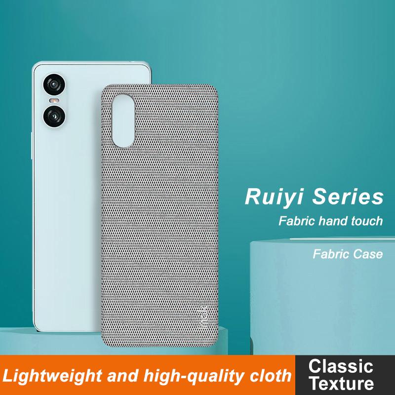IMAK Ruiyi Series for Sony Xperia 10 VI Case Fabric Texture Leather+PC Phone Back Cover