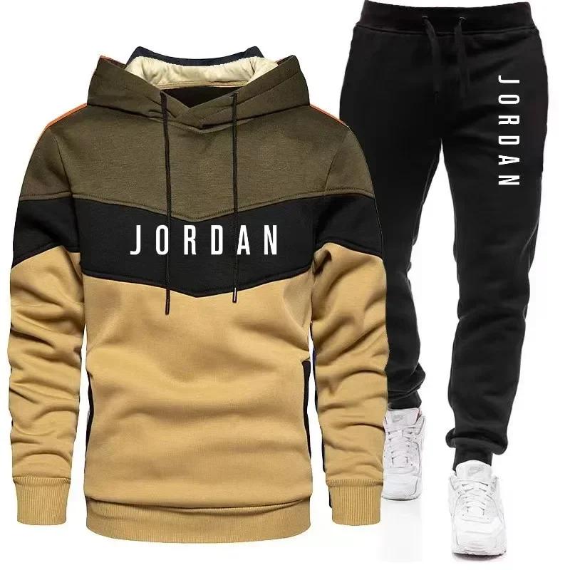Vīriešu Jordan burtu apdrukas sporta tērps
