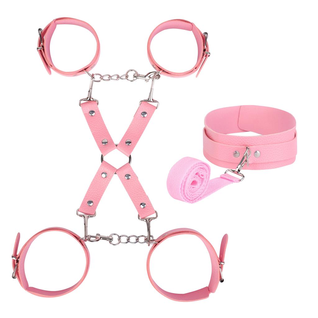 New Erotic Handcuffs and leg cuffs cross buckle set Bondage Handcuffs Bondage Restraints SM Toys Hand Cuffs for Adults Games