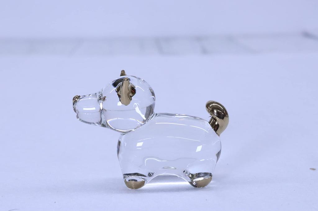Castle Enterprises Cute Glass Good Hard Year of the Large Craft, Luck, Gold, [Zodiac Dog]