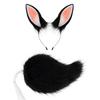 Rabbits Costume Accessories Plush Ear Hairband Tail Halloween Costume Accessories Set for Kid Girl Halloween Cosplay