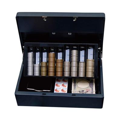 Iris Ohyama Tragbarer Safe, Zahlenschloss, Doppelverriegelung, A5-Format, Bedienung von oben, Doppelablage, SBX-A5SH, Dunkelblau