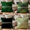 Innisfree Cushion Cover Anti-dustmite Pillowcase Invisible Zipper Silky Short Plush Sofa Cushion Cover