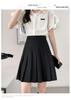Academy Style Pleated Skirt: Plus Size, High Waist, Mid-Length for Junior & Senior High Students [4 Lengths]