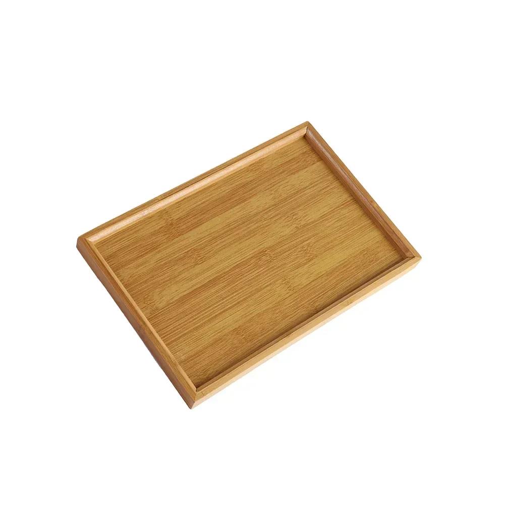 

Bamboos Wood Rectangular Tea Tray Solid Wooden Tray Tea Cups Trays Stand Tray For Kitchen Party Tea Bar Storage Tray Tableware