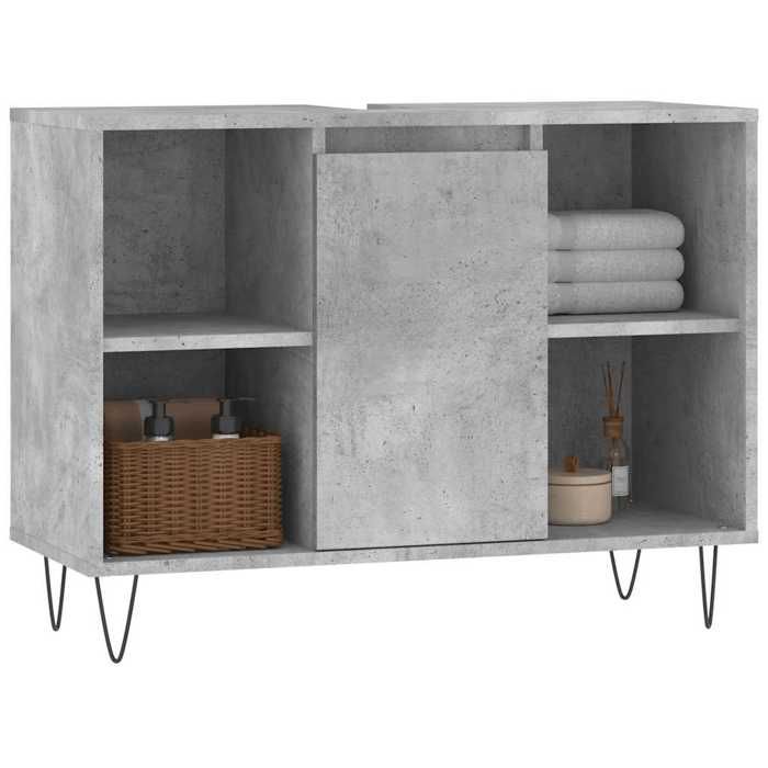VidaXL Bathroom Cabinet Concrete Grey 80x33x60cm Engineered Wood 831632