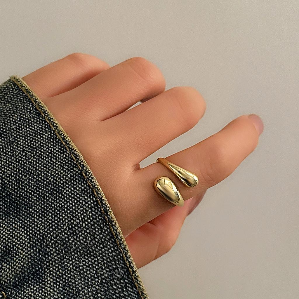 Open Smooth Surface Hug Designer Finger Rings fir Women Trendy Elegant Ladies Accessories 2026 Fashion Jewelry Female Girls Gift