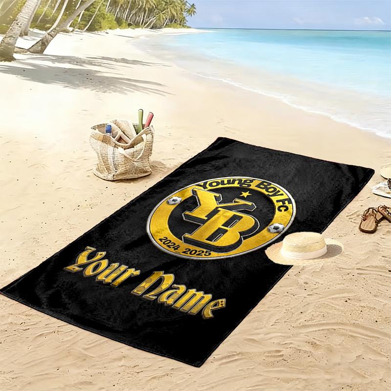 Name Custom BSC Young Boys Print Beach Towel, Large Soft Quick Dry Towel for Beach Camping Swimming