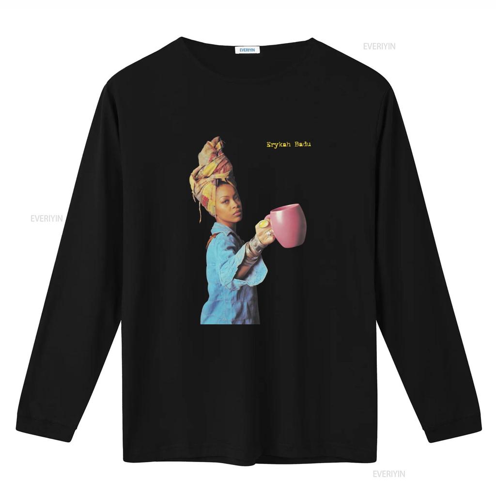 T-shirt Erykah Badu Stile Retrò Design Ispirato all'Album Unfollow Me vintage Lavata Elastica Traspirante abbigliamento firmato