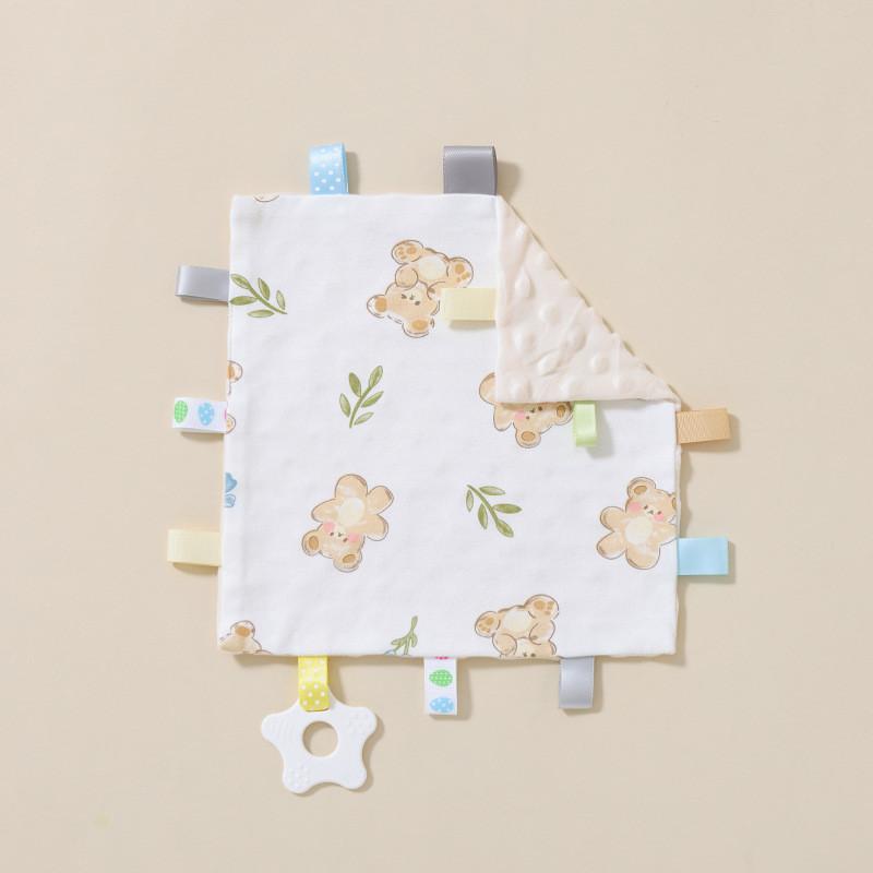 Soft Baby Toy And Fabric Comforter With Teether For Newborn Soothing
