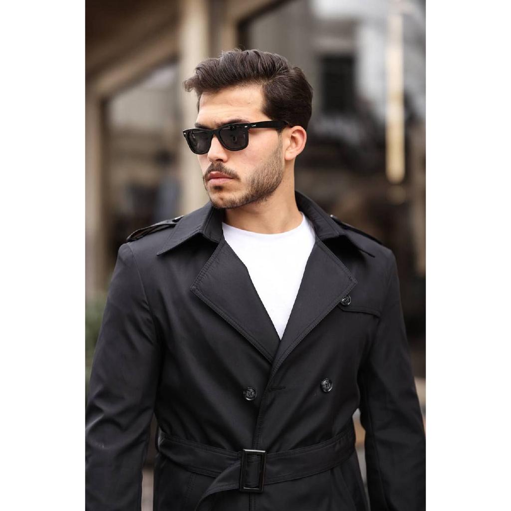 Men's Premium Epaulette Trench Coat Topcoat