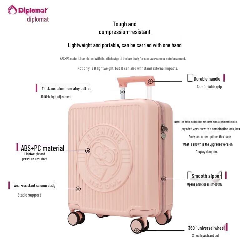 Diplomat BB-L3303 Pigskin Carry-On Suitcase