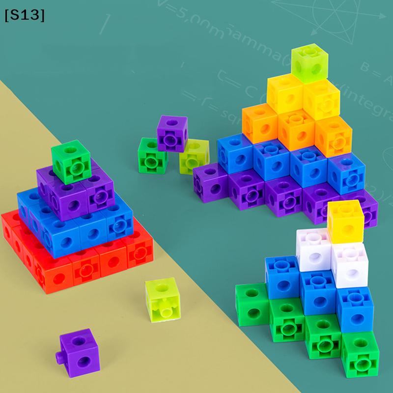 50/00Pcs Home Chool Preschool Connected Cube Toys For Mathematical Counting Plastic Counting[S13][S13]