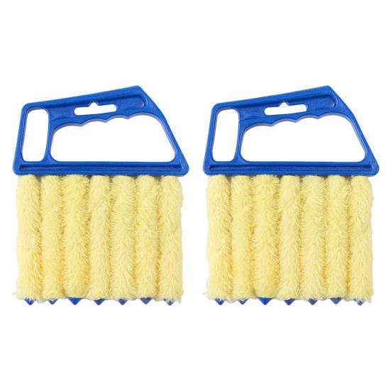 2/4Pcs Gap Brush Ergonomic Handle Efficient Shutter Cleaner with 7-Finger Design Blinds Air Vents Multi-layer Dust Removal Tool
