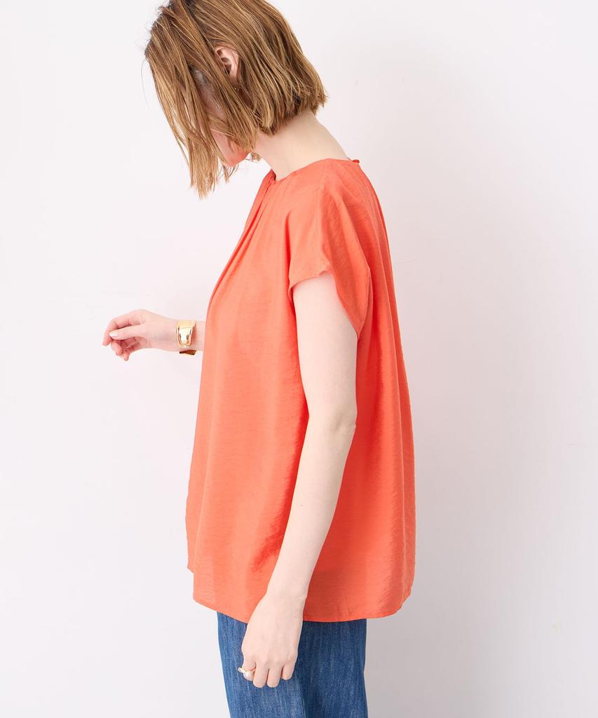 Petit Honfleur Gathered Blouse Orange Women's 523277,