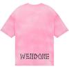 We11done Ss24 Logo Bolt Teddy Bear Print Crew Neck Short Sleeve T-Shirt Unisex Tops Pink WD-TT1-24-862-U-PK