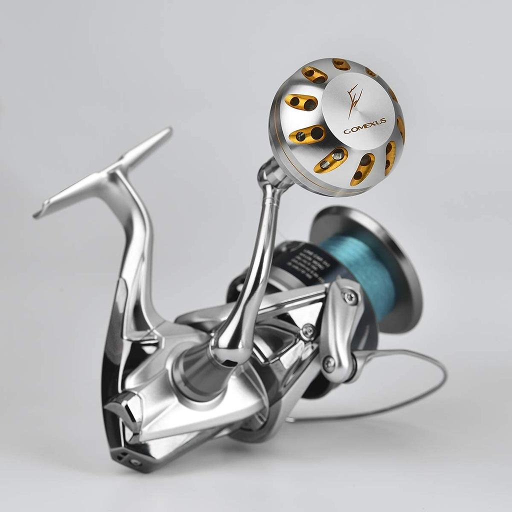 Gomexus Reel Handle Knob for Shimano Stradic Twin Power and Stradic SW Type B 45mm Aluminum Alloy Replacement Knob for Spinning Ideal for Saltwater