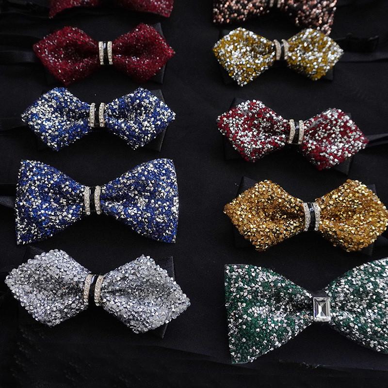Papillon da Uomo con Strass a Goccia d'Acqua per Eventi Formali e Matrimoni