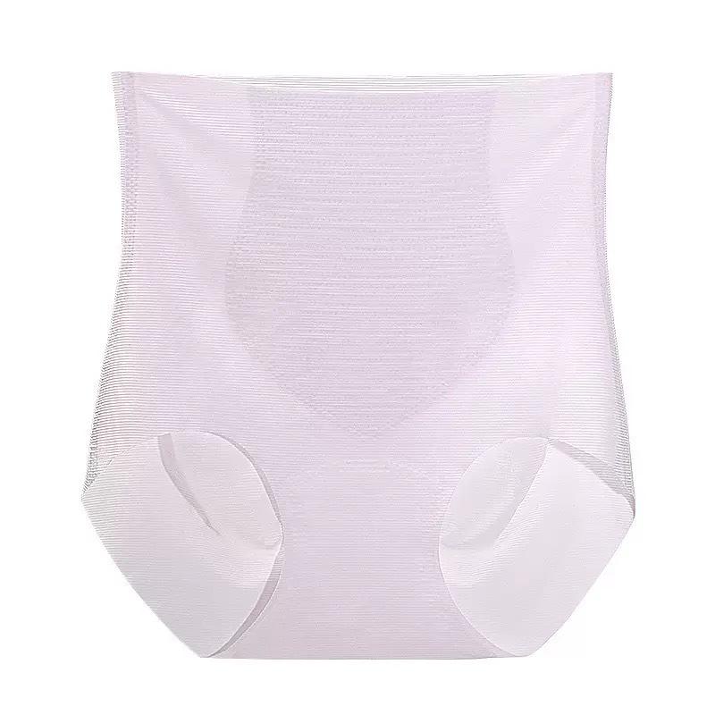 Women's High Waist Seamless Ice Silk Briefs - Ultra-Thin, Breathable, Tummy Control, Hip-Lifting