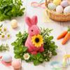 Simulated Flocked Rabbit Easter Rabbit Decoration Small Natural Flocking Realistic Bunny Figure Ornaments For Home Bedroom