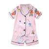 Chlapecká pyžama Silk Santin pro děti Kawaii Potisk Dívčí prádlo Pijama Nightwear Pyžamový set Dětské společenské oblečení pro 1-6 let