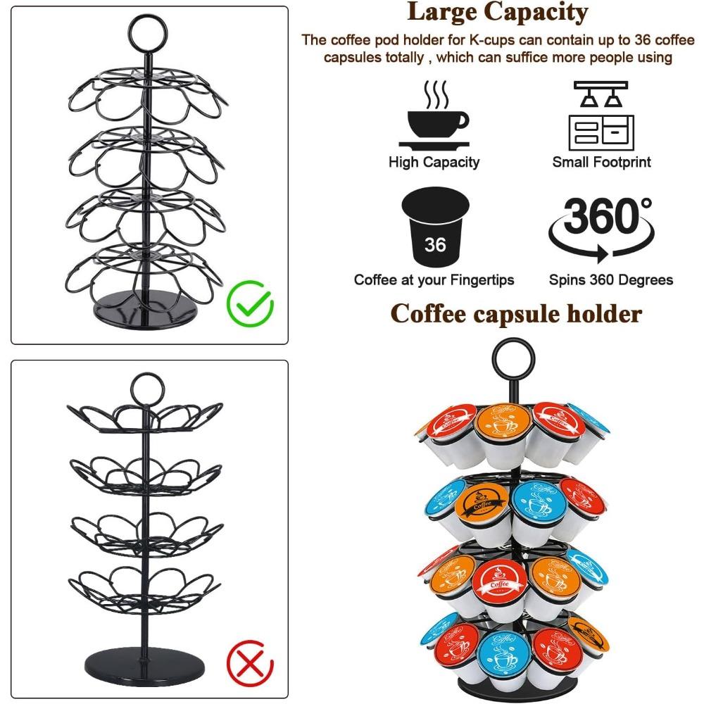 1Pcs Coffee Capsule Storage Rack Rotating Design for Home Kitchen Use Easy Access Tidy Arrangement Coffee Cake Display Rack