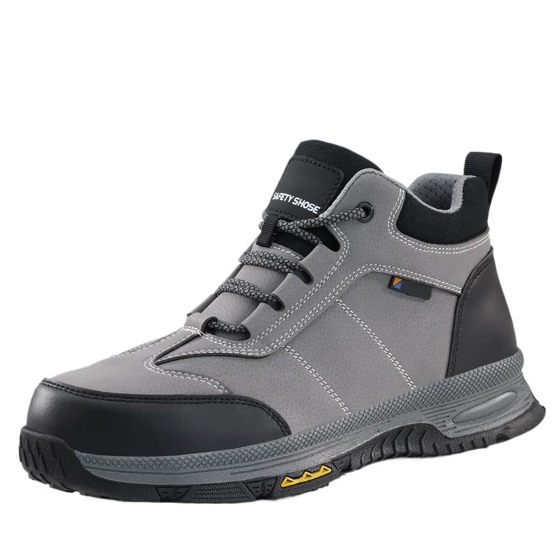 Hot-selling Safety Shoes for Men, Anti-smashing and Anti-piercing Four-season Shoes, Light and Comfortable, High-top Labor Insurance Shoes for Men