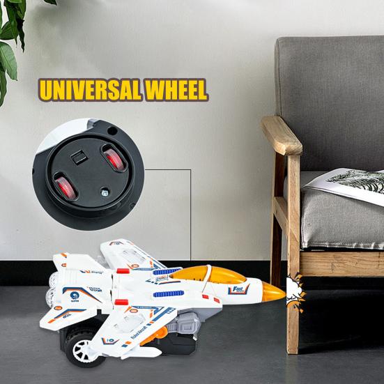 Electric Transforming Robot Car Toy with Music Light Automatic Obstacle Avoidance Deformation Tank