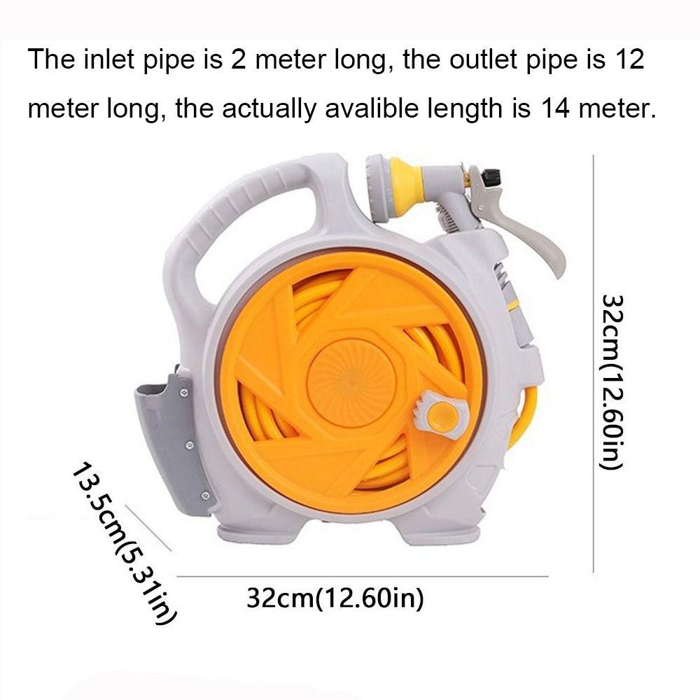 Einziehbarer Gartenbewässerungskit 7-in-1 Autowaschset Hochdruck-Wasserschlauch Außenreinigung
