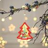 Wooden Santa Snowman Pendants LED Light Christmas Decorations Christmas Tree Ornaments  for Home