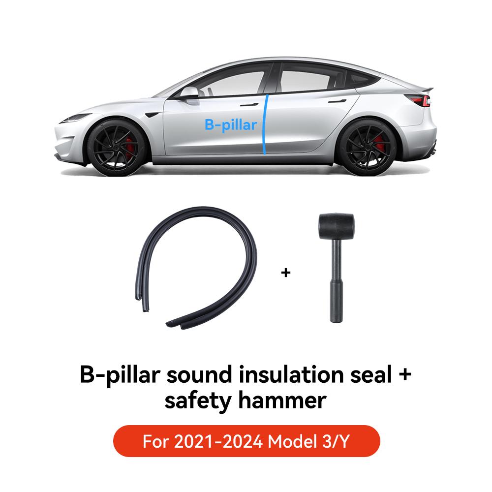

YZ для Tesla Model 3 Y 2025-2025 Комплект звукоизоляции дверного уплотнения, уплотнитель края автомобиля, звукоизоляция, аксессуары для предотвращения шума