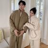 11 Thickened Couple Pajamas Lamb Wool Loungewear Women's Winter Thermal Stand-up Collar Zipper Outer Wear Set