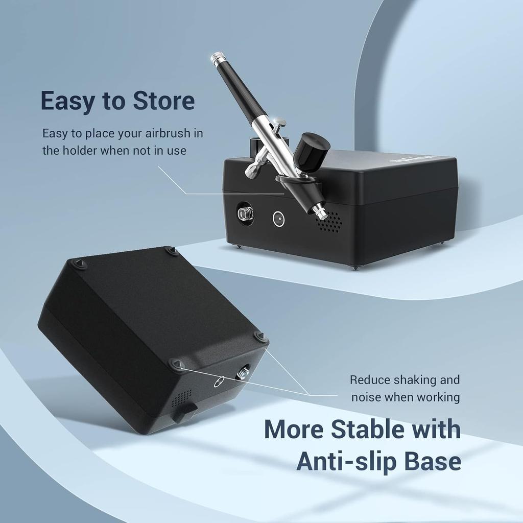 Imyyds 40PSI Airbrush Kit with Compressor, Stepless Adjustable Air Brush Kit with Air Compressor, Portable Airbrush Gun Kit, Airbrush Compressor Kit