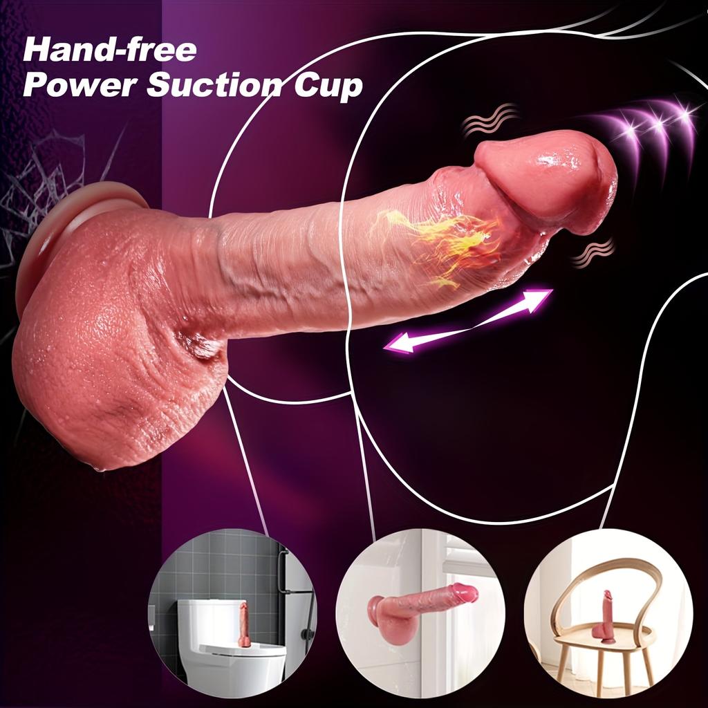 Automatic Telescopic Rotating Big Vibrating Thrusting Realistic Dildo For Women Remote Control Suction Cup Realistic Penis Sex Toys