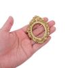 FRCOLOR Mini Photo Frame Set, Resin with Gold Finish, Miniature Dollhouse Accessory, Vintage Wall Hanging and Tabletop Display, Small Picture Frame,