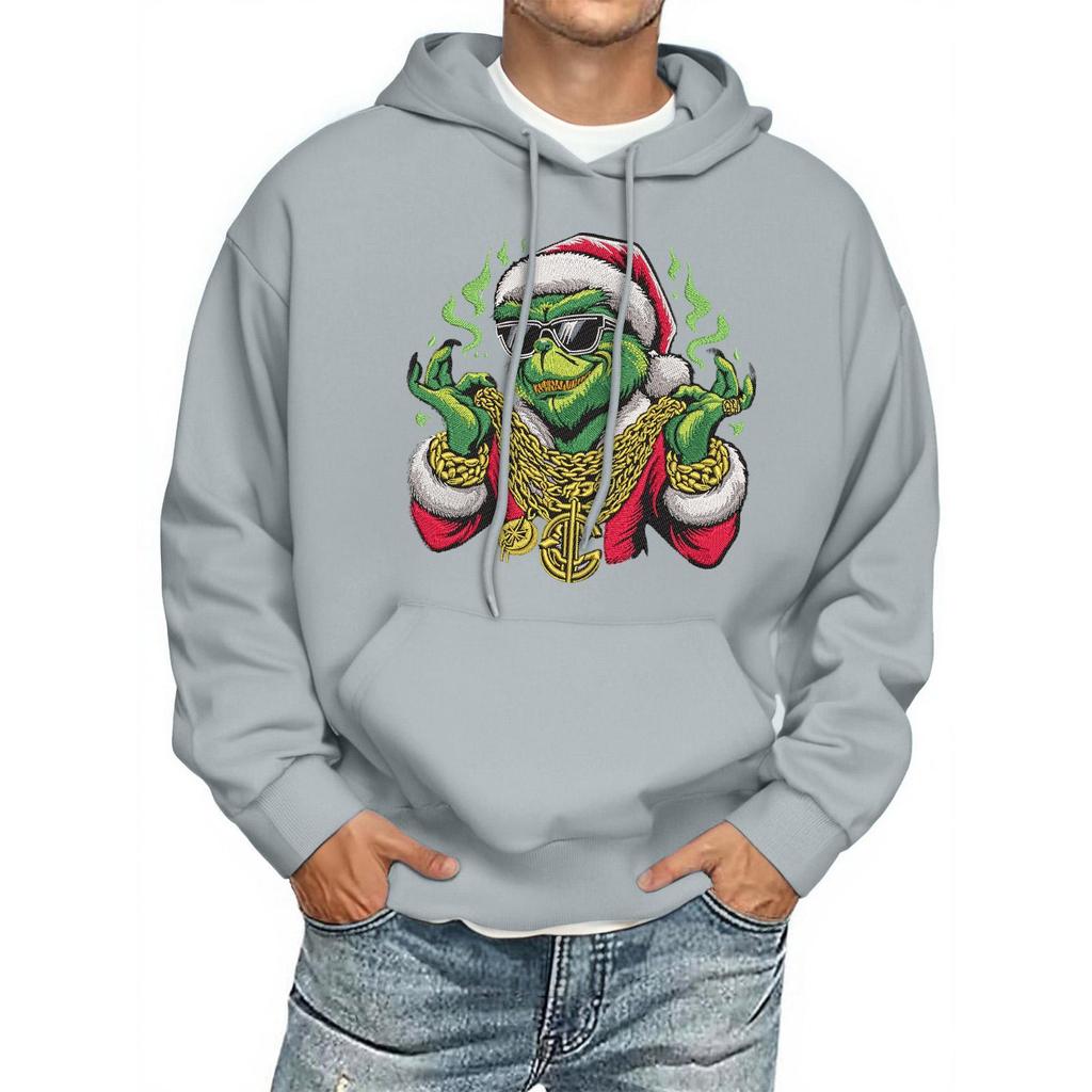 Men's Print Hooded Sweatshirt Long-Sleeve Casual Pullover Hoodie Hooded Sweatshirt