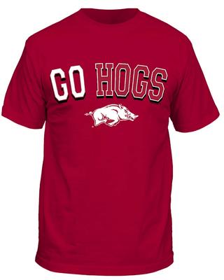 Arkansas Razorbacks Cardinal Go Hogs Short Sleeve T Shirt