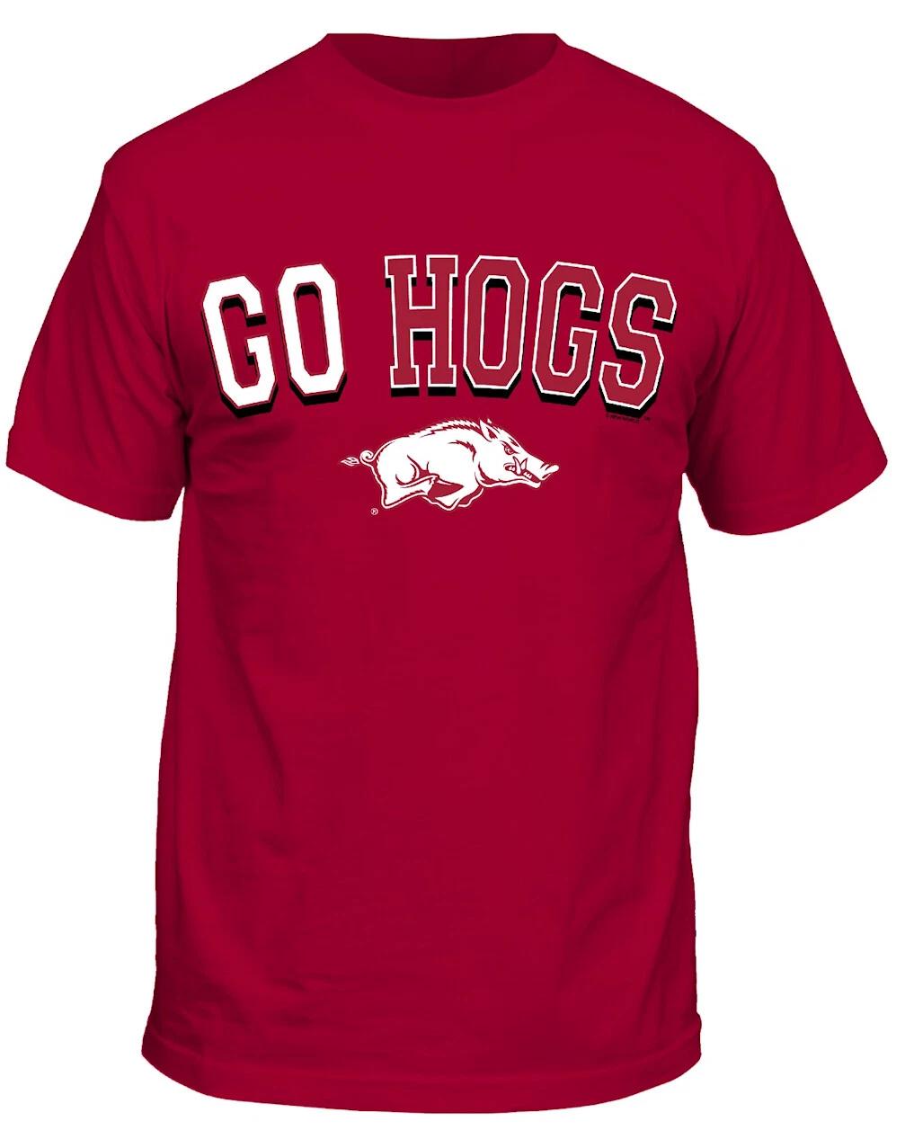 

Arkansas Razorbacks Cardinal Go Hogs Short Sleeve T shirt S