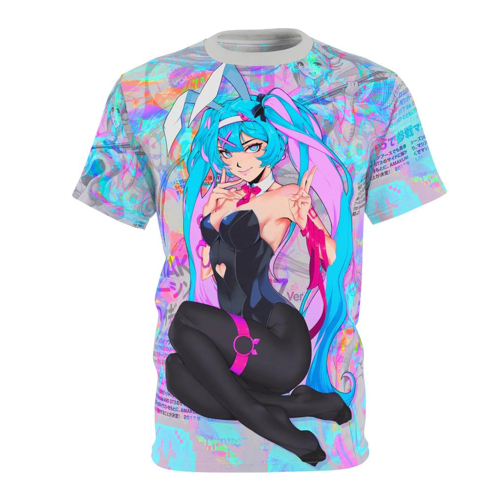 New Men Anime Print T Shirt Style Short Sleeve Tee for Vocaloid Fans and Streetwear Summer Tees